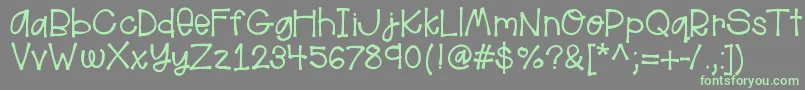 Helloaloha Font – Green Fonts on Gray Background