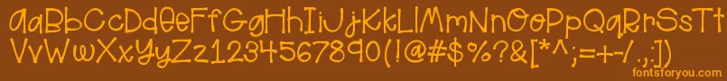 Helloaloha Font – Orange Fonts on Brown Background