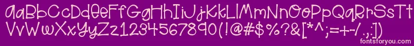 Helloaloha Font – Pink Fonts on Purple Background