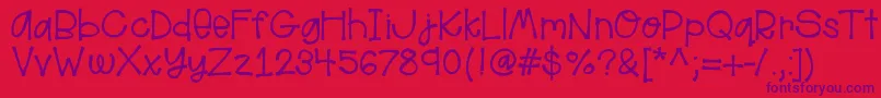 Helloaloha Font – Purple Fonts on Red Background