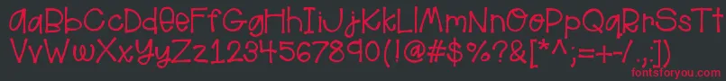 Helloaloha Font – Red Fonts on Black Background