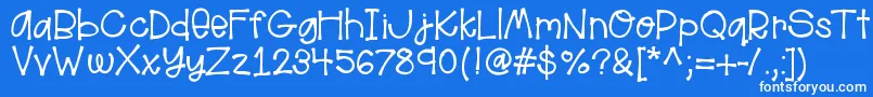 Helloaloha Font – White Fonts on Blue Background