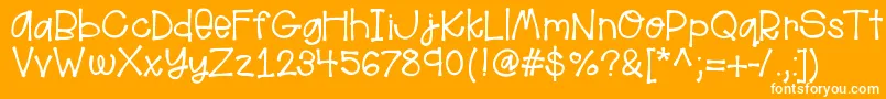 Helloaloha Font – White Fonts on Orange Background