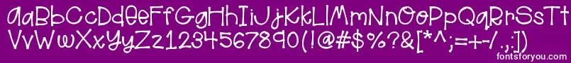 Helloaloha Font – White Fonts on Purple Background