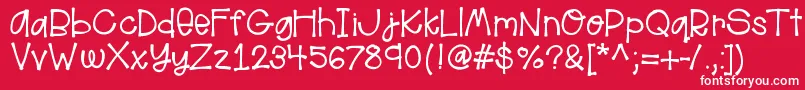 フォントHelloaloha – 赤い背景に白い文字