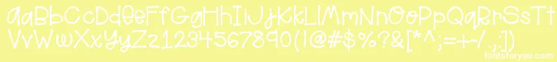 フォントHelloaloha – 黄色い背景に白い文字