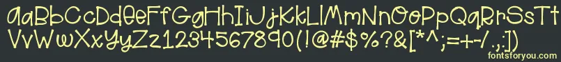 Helloaloha Font – Yellow Fonts on Black Background