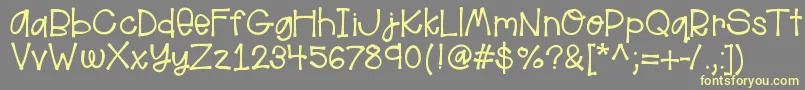 Helloaloha Font – Yellow Fonts on Gray Background