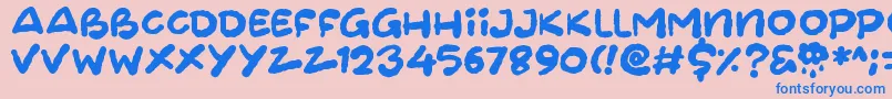 Cloudheads Font – Blue Fonts on Pink Background