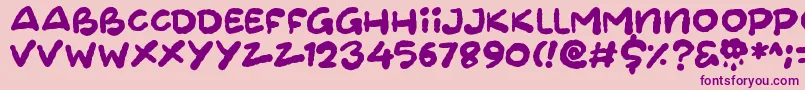 Cloudheads Font – Purple Fonts on Pink Background