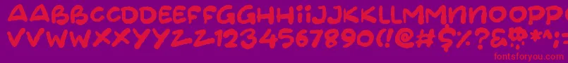 Cloudheads Font – Red Fonts on Purple Background