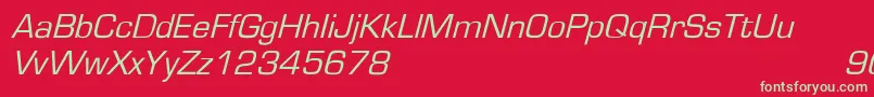 GardenwayoblNormal Font – Green Fonts on Red Background
