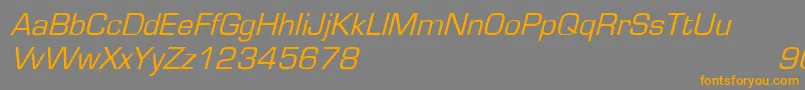 GardenwayoblNormal Font – Orange Fonts on Gray Background