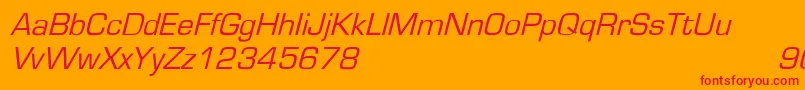 GardenwayoblNormal Font – Red Fonts on Orange Background