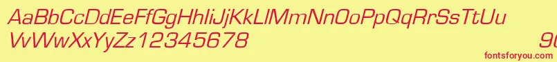 GardenwayoblNormal Font – Red Fonts on Yellow Background