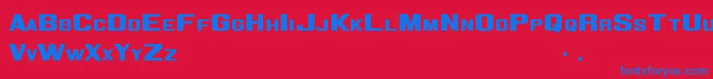 CorporateHq Font – Blue Fonts on Red Background