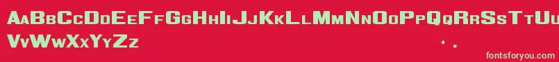 CorporateHq Font – Green Fonts on Red Background