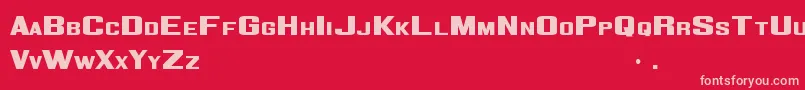 CorporateHq Font – Pink Fonts on Red Background