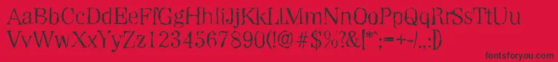WichitarandomLightRegular Font – Black Fonts on Red Background