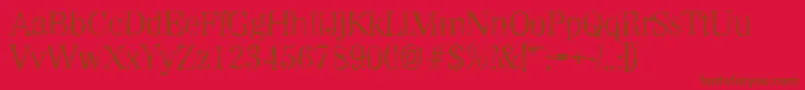 WichitarandomLightRegular-Schriftart – Braune Schriften auf rotem Hintergrund