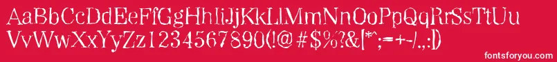 WichitarandomLightRegular Font – White Fonts on Red Background