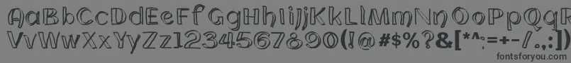Подробнее о шрифте CloningWebfont Шрифт CloningWebfont – чёрные шрифты на сером фоне