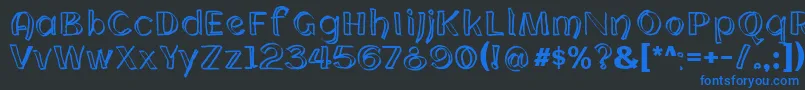 CloningWebfont Font – Blue Fonts on Black Background