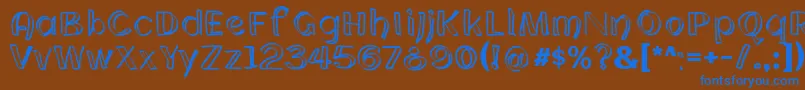 Lisätietoja CloningWebfont-fontista CloningWebfont-fontti – siniset fontit ruskealla taustalla