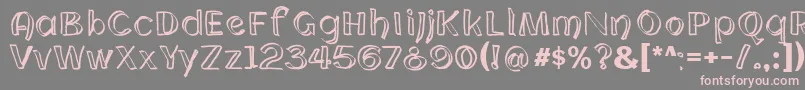 CloningWebfont Font – Pink Fonts on Gray Background