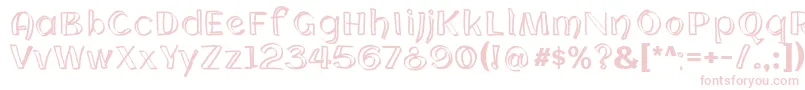 CloningWebfont Font – Pink Fonts on White Background