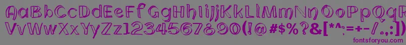 CloningWebfont Font – Purple Fonts on Gray Background