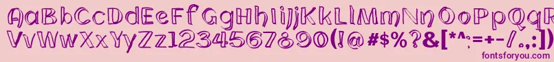 CloningWebfont Font – Purple Fonts on Pink Background