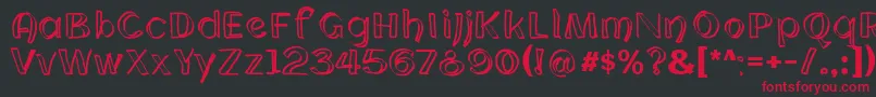 CloningWebfont Font – Red Fonts on Black Background