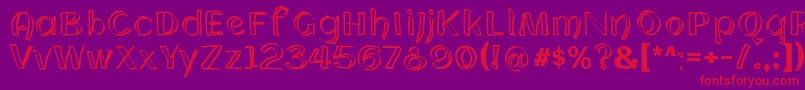 CloningWebfont Font – Red Fonts on Purple Background