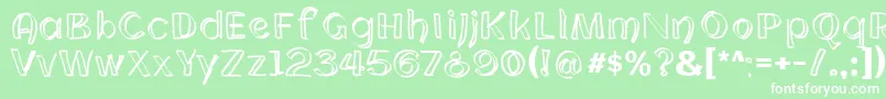 CloningWebfont Font – White Fonts on Green Background