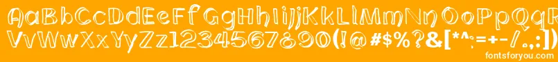 CloningWebfont Font – White Fonts on Orange Background