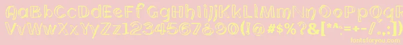 Подробнее о шрифте CloningWebfont Шрифт CloningWebfont – жёлтые шрифты на розовом фоне