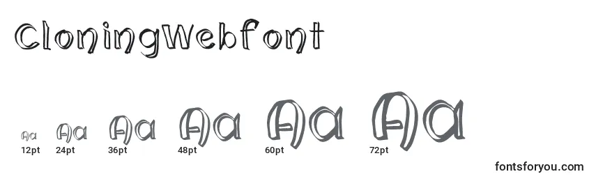 CloningWebfont Font Sizes