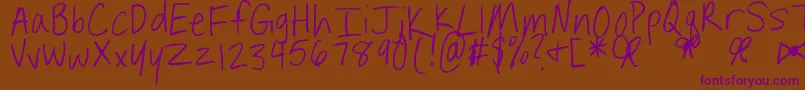 BaileyBowers Font – Purple Fonts on Brown Background