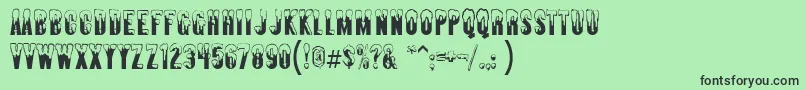 Almontesnow Font – Black Fonts on Green Background