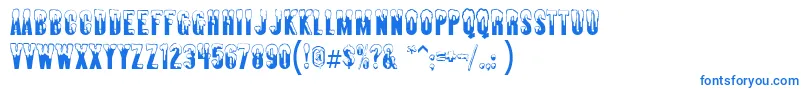 Almontesnow Font – Blue Fonts on White Background