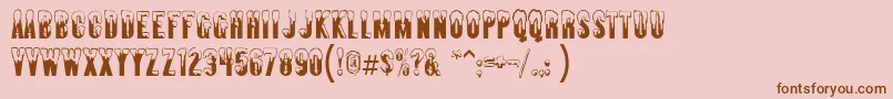 Almontesnow Font – Brown Fonts on Pink Background