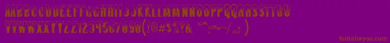 Almontesnow Font – Brown Fonts on Purple Background
