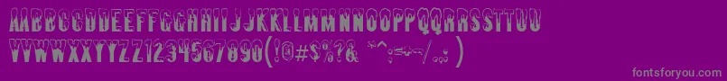 Almontesnow Font – Gray Fonts on Purple Background