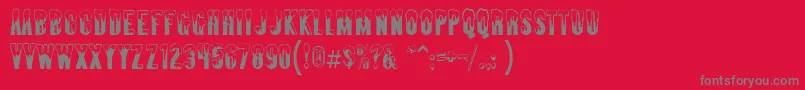 Almontesnow Font – Gray Fonts on Red Background