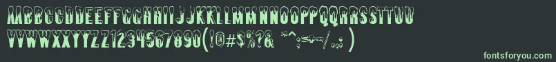 Almontesnow Font – Green Fonts on Black Background