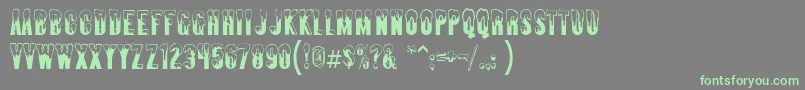 Almontesnow Font – Green Fonts on Gray Background