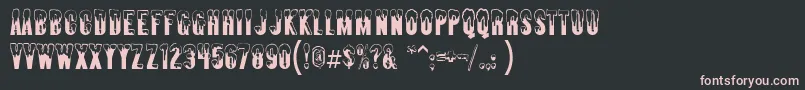 Almontesnow Font – Pink Fonts on Black Background