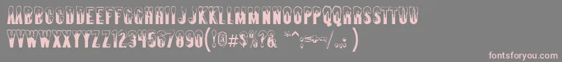 Almontesnow Font – Pink Fonts on Gray Background