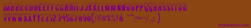 Almontesnow Font – Purple Fonts on Brown Background